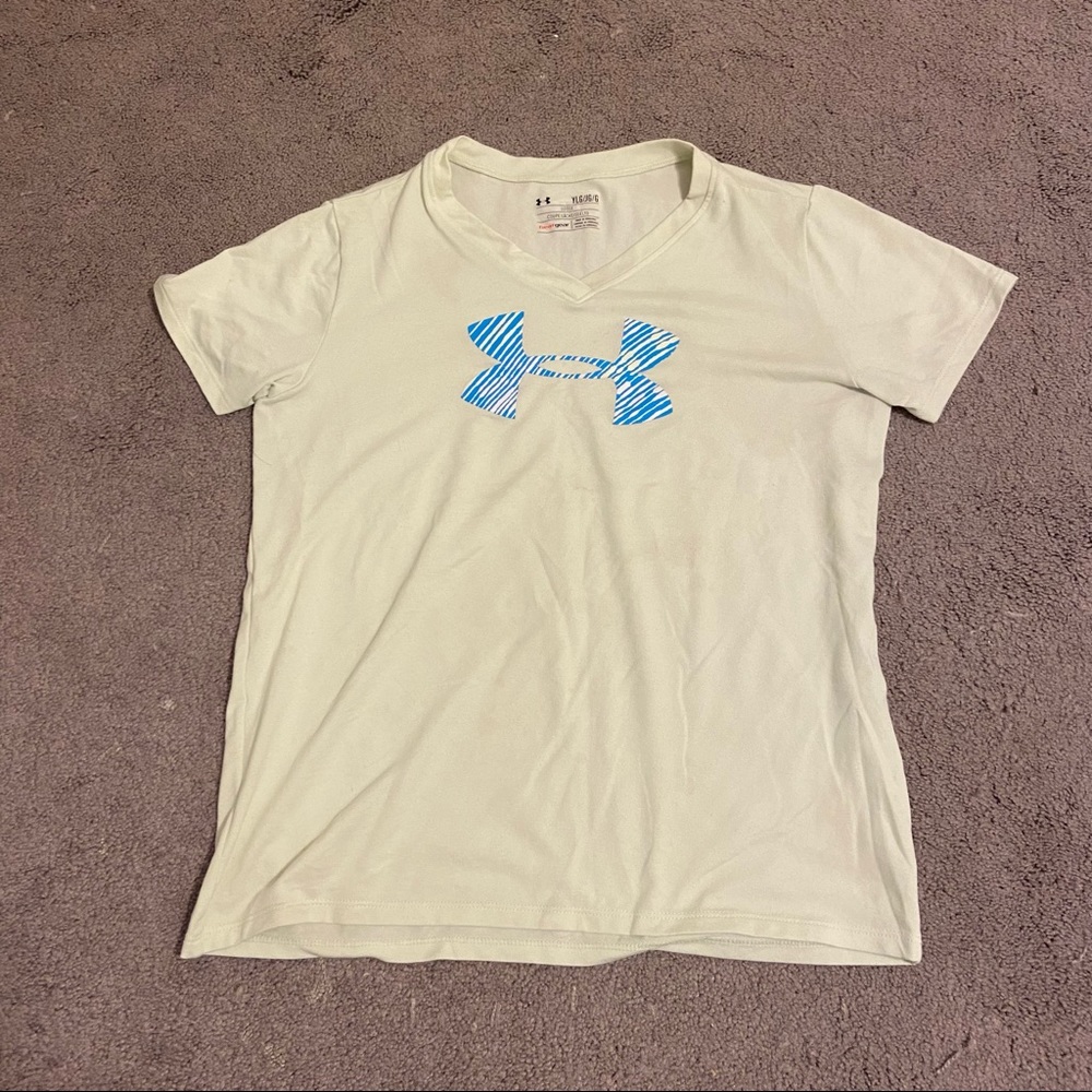 yellow under armour heatgear t shirt